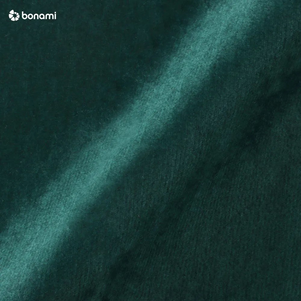 Зелен кадифен разтегателен ъглов диван с място за съхранение (ляв ъгъл L форма) Laurence – ELTAP