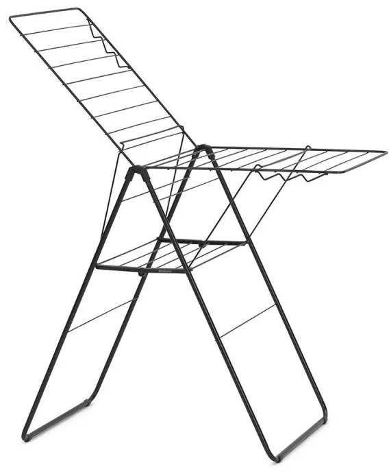 Сушилник за дрехи Brabantia Hangon 1004165, 20 м, 6 закачалки, Регулируем, Заключване за деца, Черен/мат