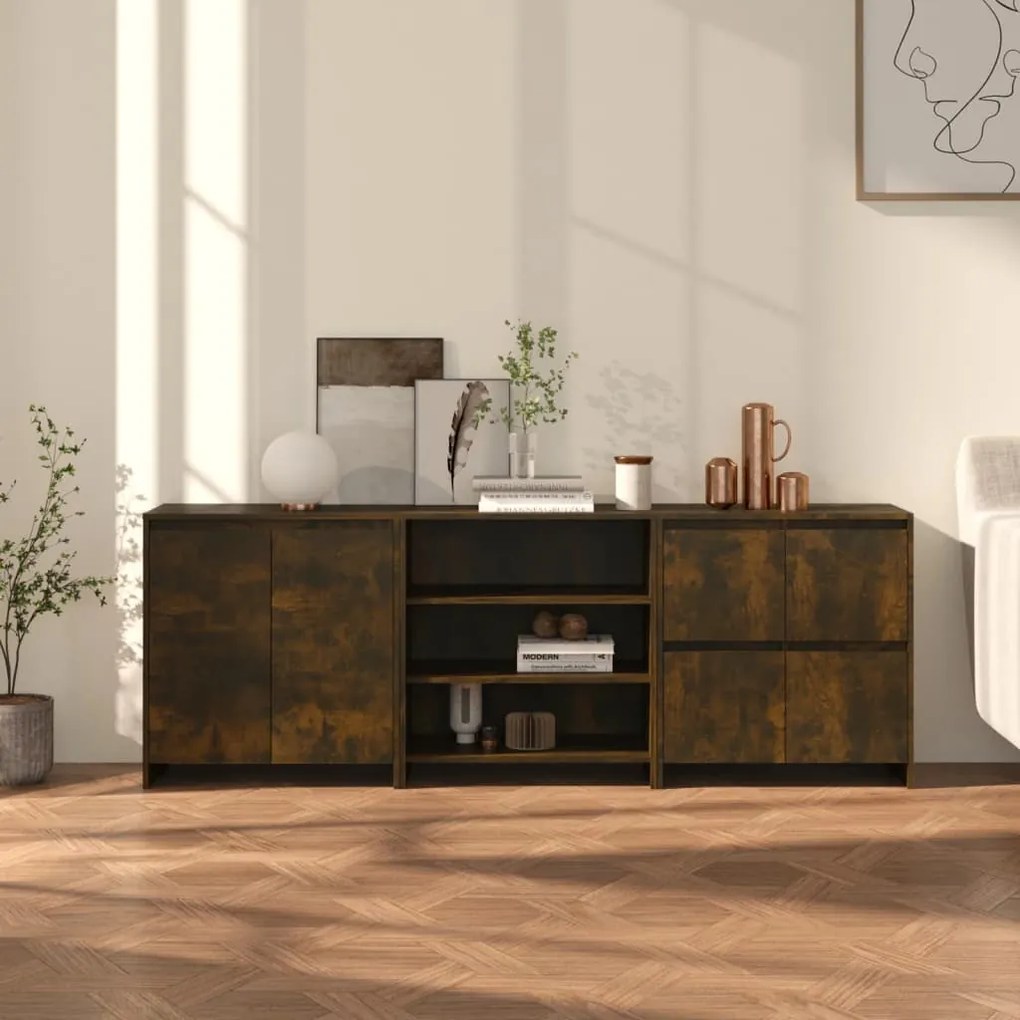 Sonata H Бюфет от 3 части, опушен дъб, инженерно дърво