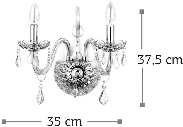 Аплик за стена InLight 43391-2-Amber