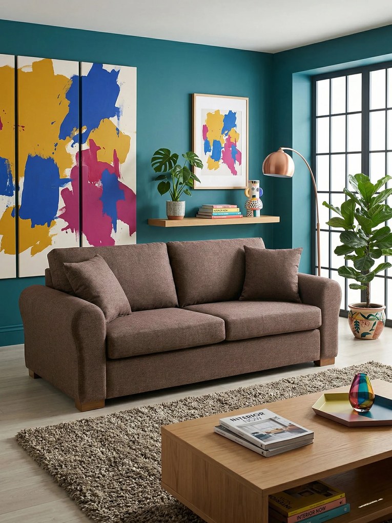 Диван Orpheas двуместен-165L 90D cm-Chocolate