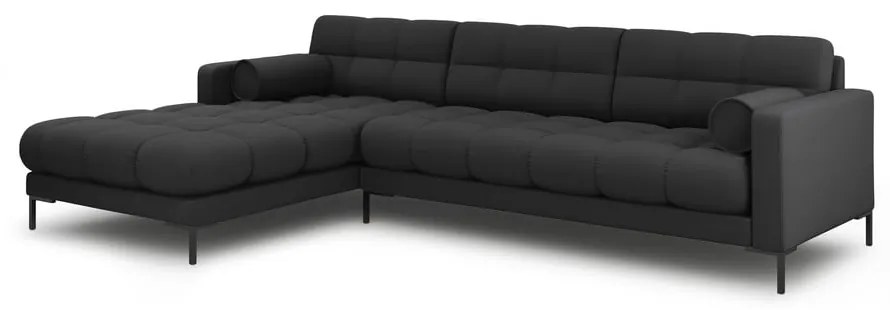 Тъмносив ъглов диван (ляв ъгъл) Bali – Cosmopolitan Design