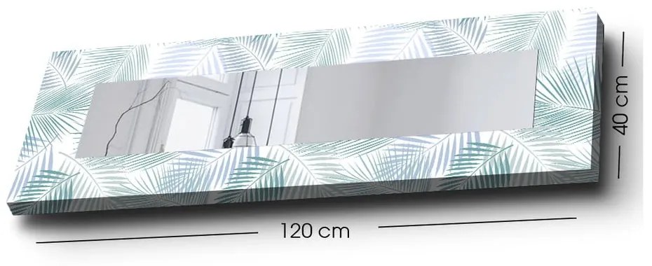 Стенно огледало с дървена рамка 40x120 cm - Wallity