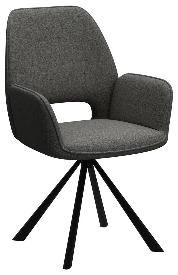 Тъмносив трапезен стол с подлакътници Graham – Actona