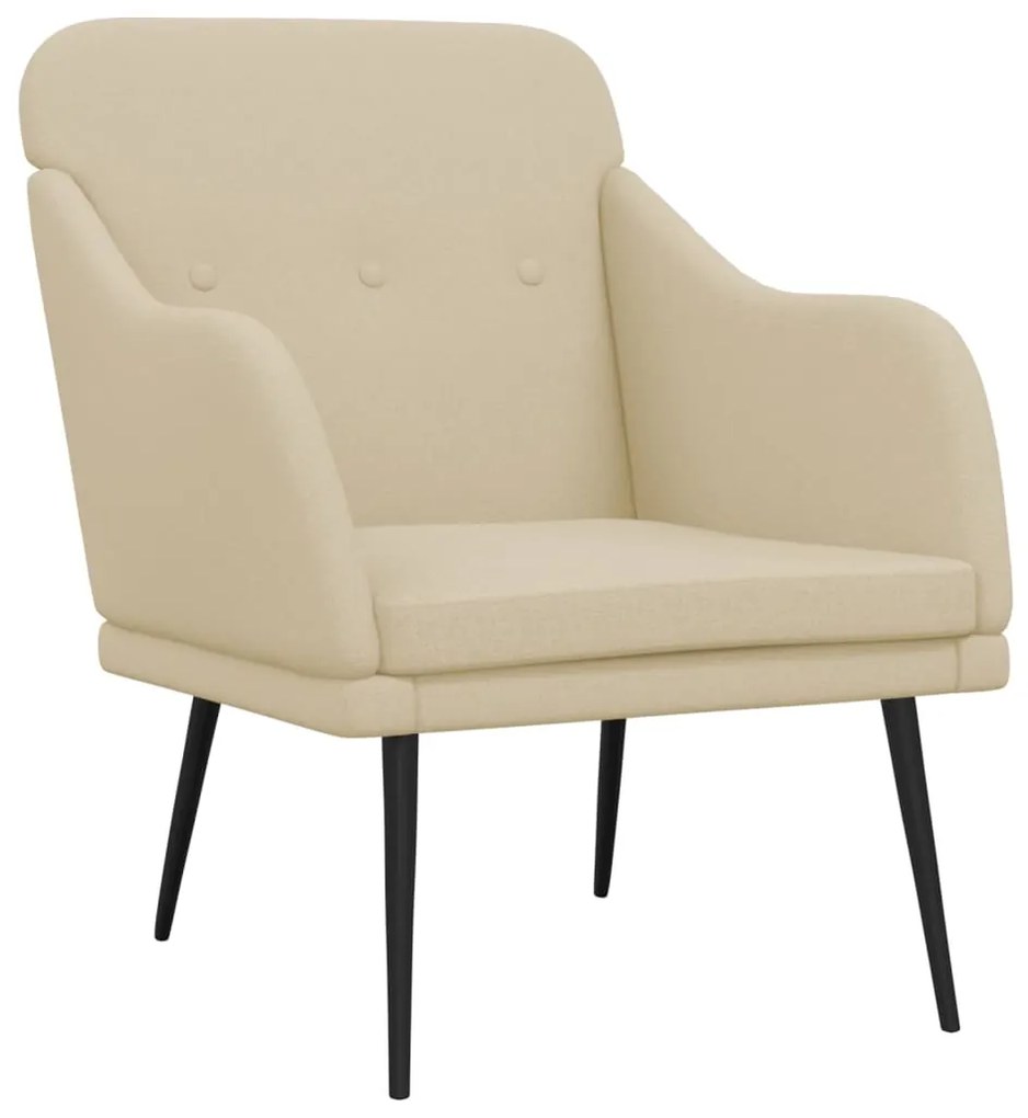 351480 vidaXL Кресло, кремаво, 63x76x80 см, текстил