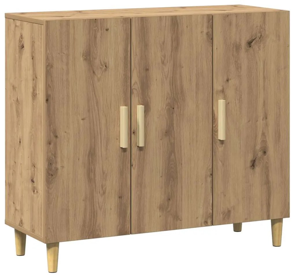 856891 vidaXL Сайдборд, дъб артизан, 90x34x80 см, инженерно дърво