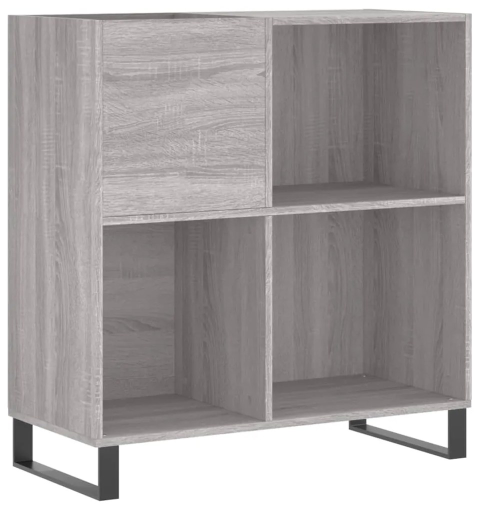 831786 vidaXL Шкаф за винилови плочи сив сонома 84,5x38x89 см инженерно дърво