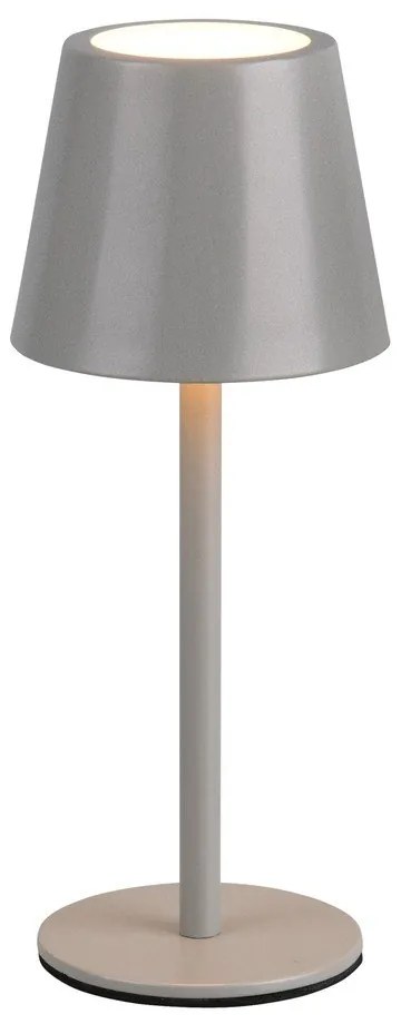 Сива LED настолна лампа с метален абажур (височина 21 cm) Diaz – Reality