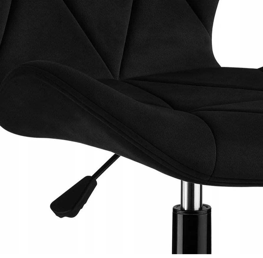 Ергономичен въртящ се офис стол - кадифе Сив