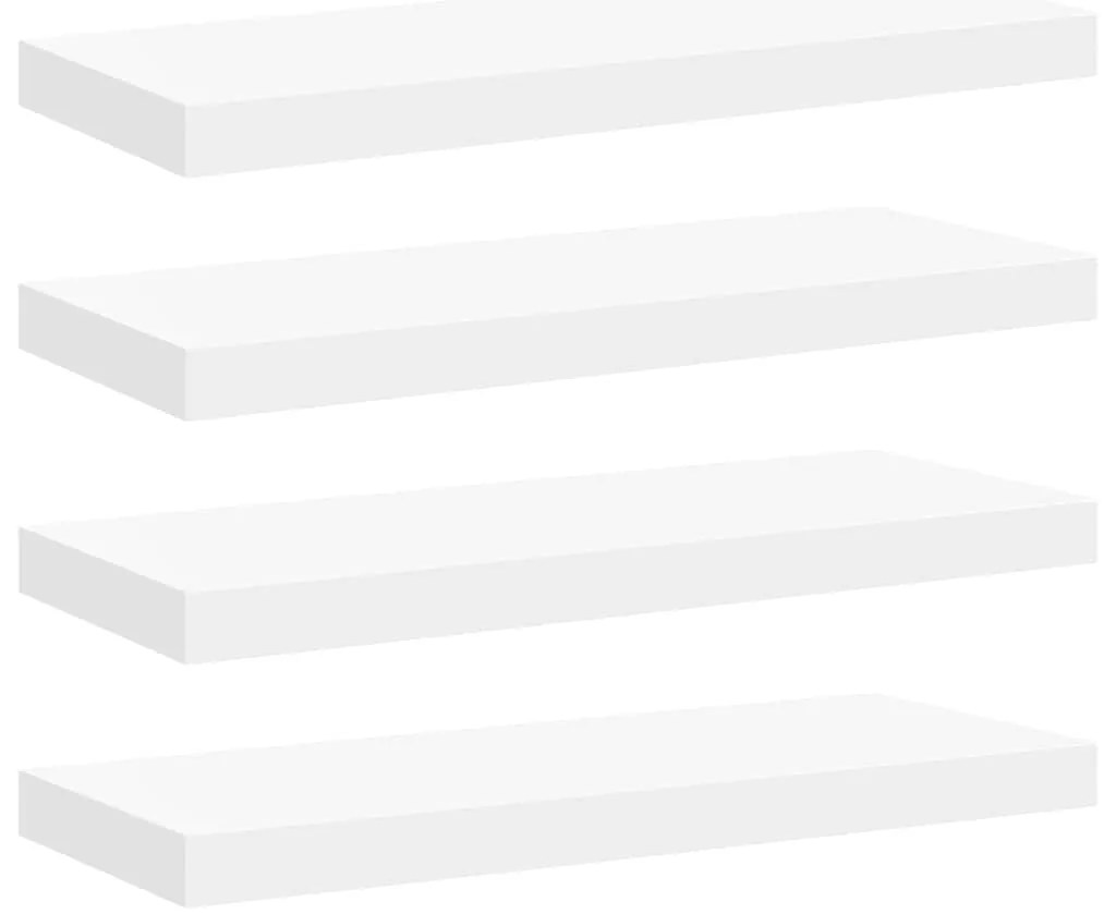 323813 vidaXL Окачени стенни рафтове, 4 бр, бели, 60x23,5x3,8 см, МДФ