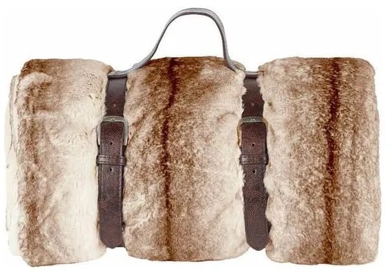 Кафяво каре с кожена каишка , 130 x 180 cm Wolf - Tiseco Home Studio