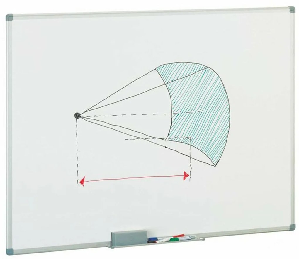 Магнитна дъска Faibo меламин 100 x 150 cm Алуминий Бял