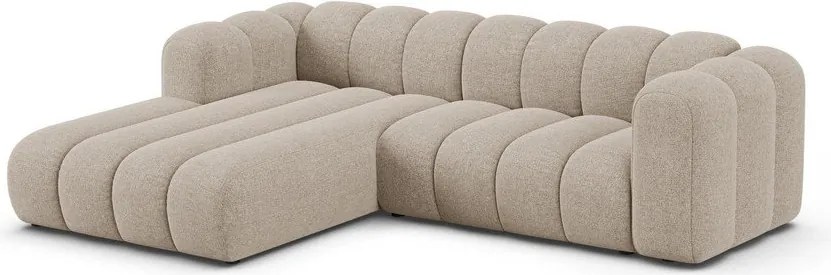 Бежов шенилов ъглов диван (ляв ъгъл) Lupine – Micadoni