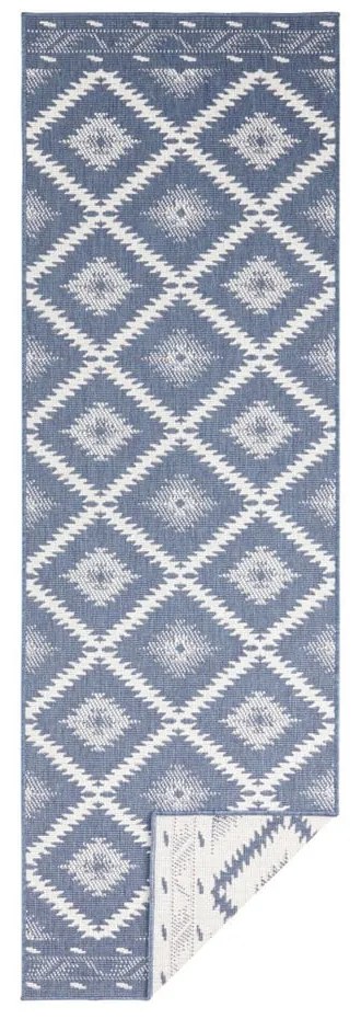 Синьо-кремав килим на открито , 80 x 250 cm Malibu - NORTHRUGS