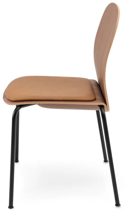 Кафяви/в цвят кафяв коняк трапезни столове в комплект за подреждане 2 бр. от декор от орех Book – Gazzda