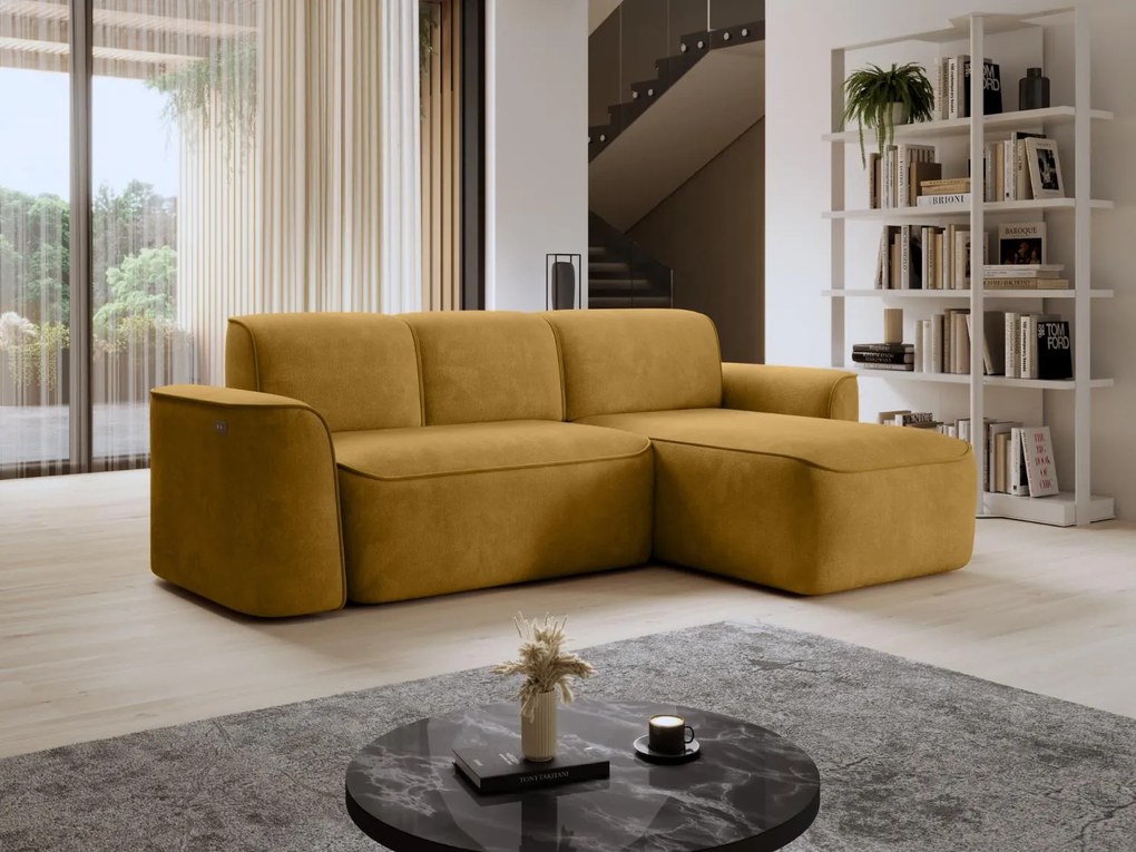 Ъглов диван Umbert-Moustardi-Right