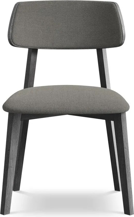 Сив трапезен стол от масивна дървесина Niu – Makamii