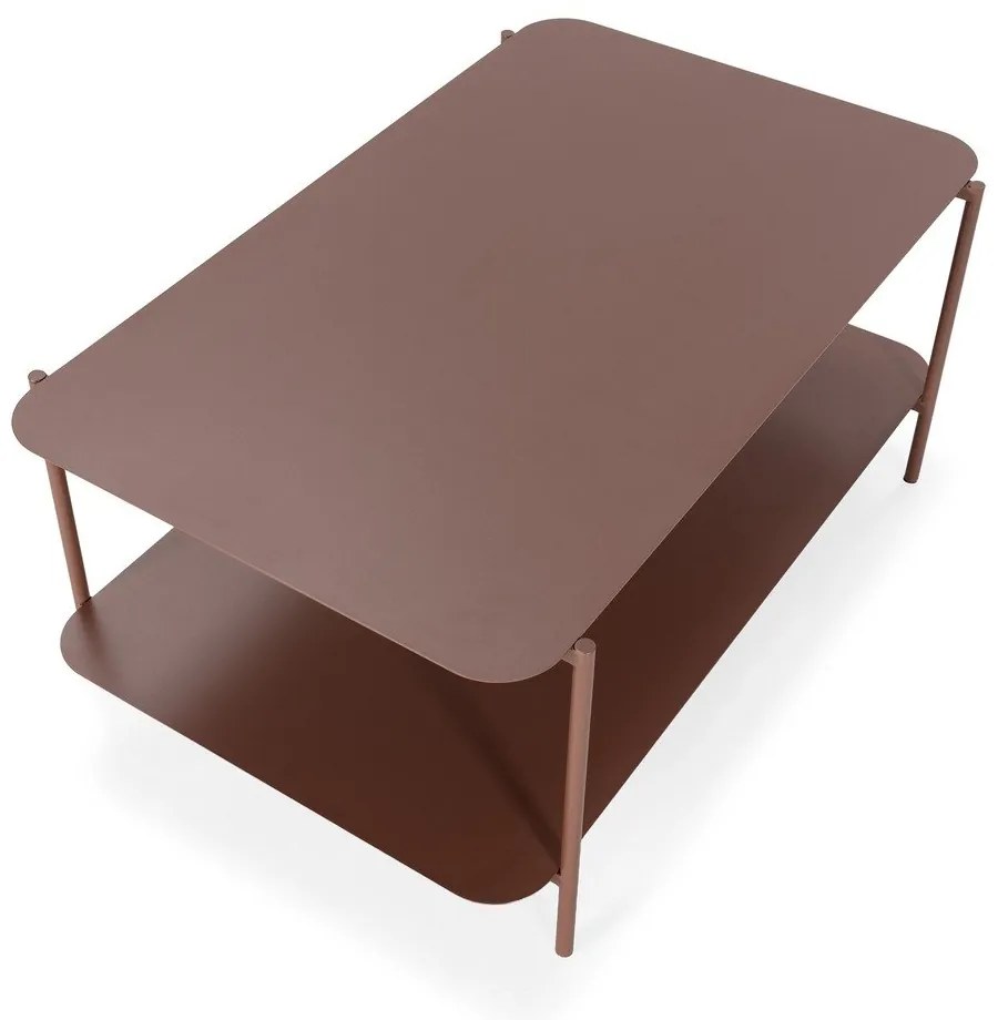 Теракотена метална масичка за кафе 58x90 cm Beatrix – MOME