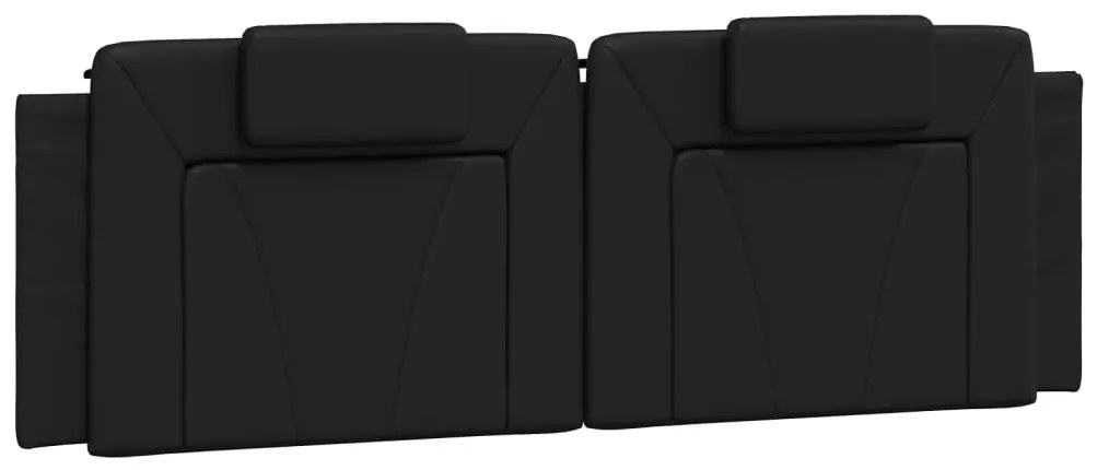 374797 vidaXL Мека табла за легло Viana, черна, 160 см, изкуствена кожа