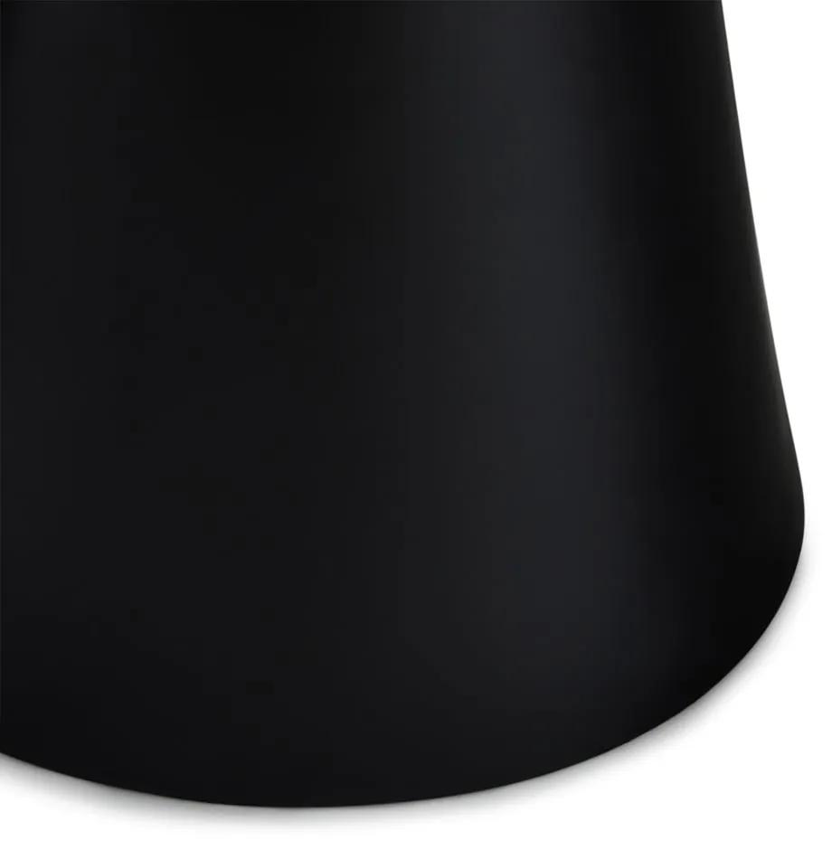 Черна/тъмносива масичка за кафе с плот от имитация на мрамор ø 60 cm Tango – Furnhouse
