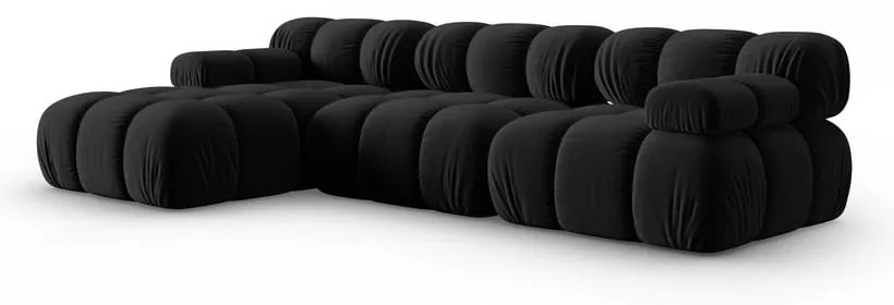 Диван от черно кадифе 285 cm Bellis - Micadoni Home