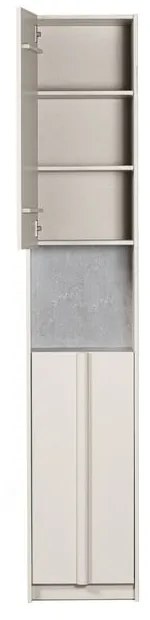 Кремав модулен шкаф от борова дървесина 40x210 cm Basu - WOOOD