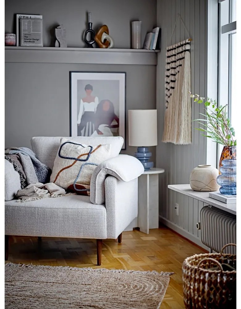 Синя настолна лампа с текстилен абажур (височина 51 cm) Fabiola – Bloomingville