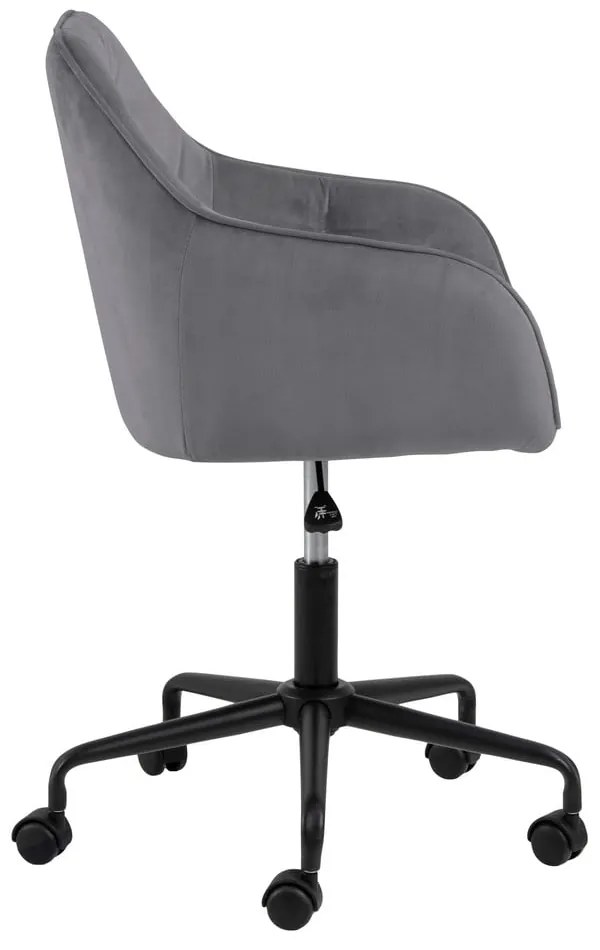 Сив офис стол с кадифена повърхност Brooke - Actona