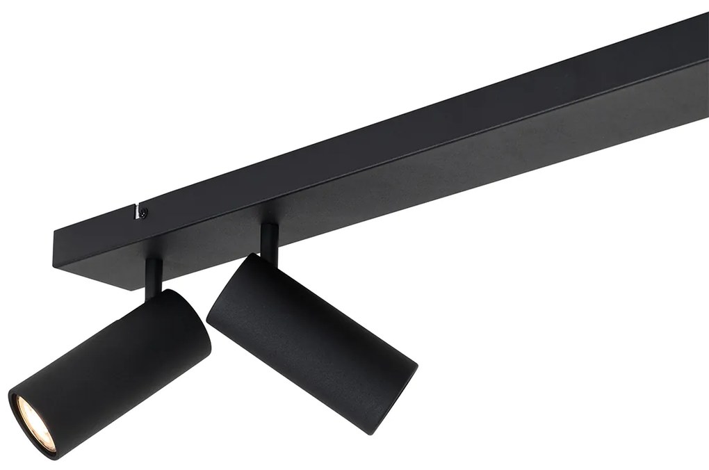 Интелигентен таванен прожектор черен 4-светлини регулируем вкл. 4 Wifi GU10 50mm - Renna