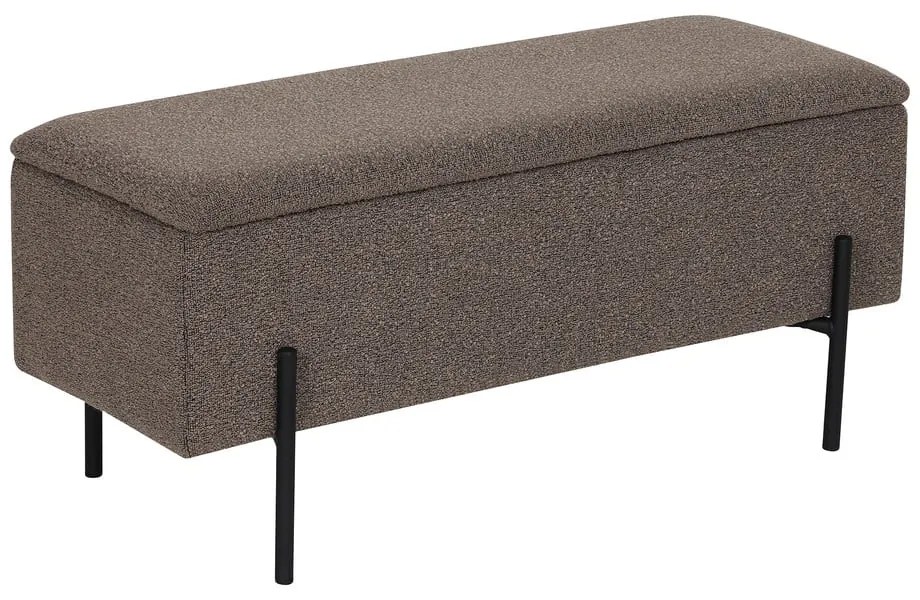 Кафява пейка от прежда с примки от букле Watford – House Nordic