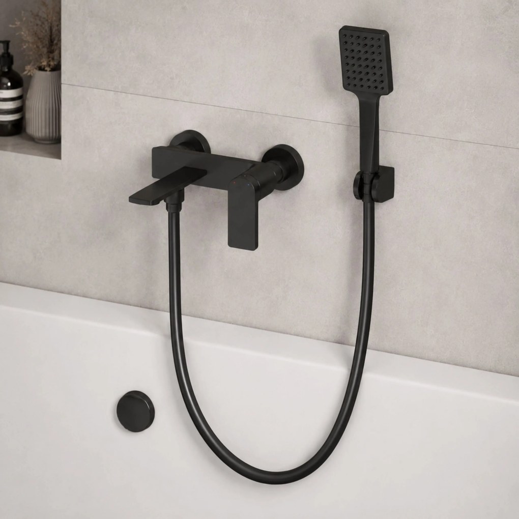 Душ маркуч против усукване Rea Black 150 cm