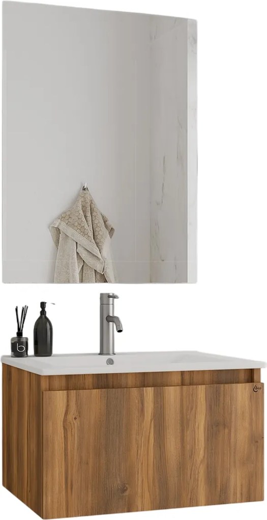 Комплект за баня Drop Gemini 75 slim-кафяв