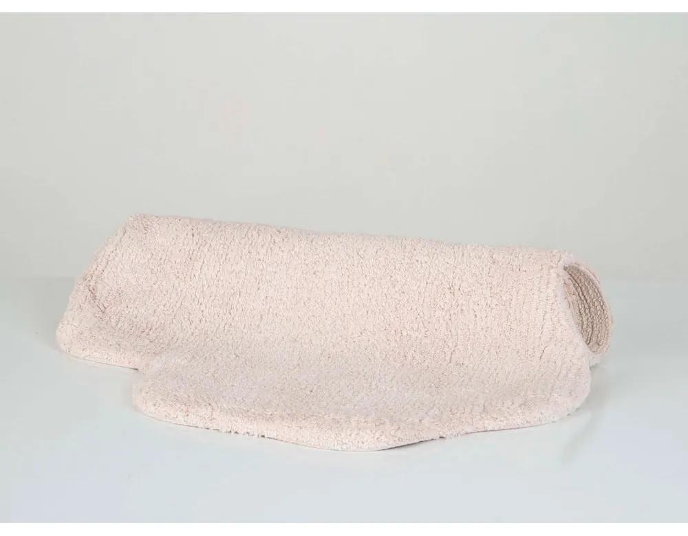 Розов памучен килим за баня Cloud - Foutastic