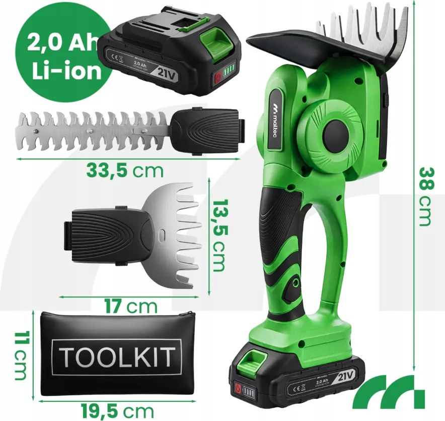 Акумулаторни ножици за трева и ножици за жив плет 2в1 MASTERHEDGE-500W