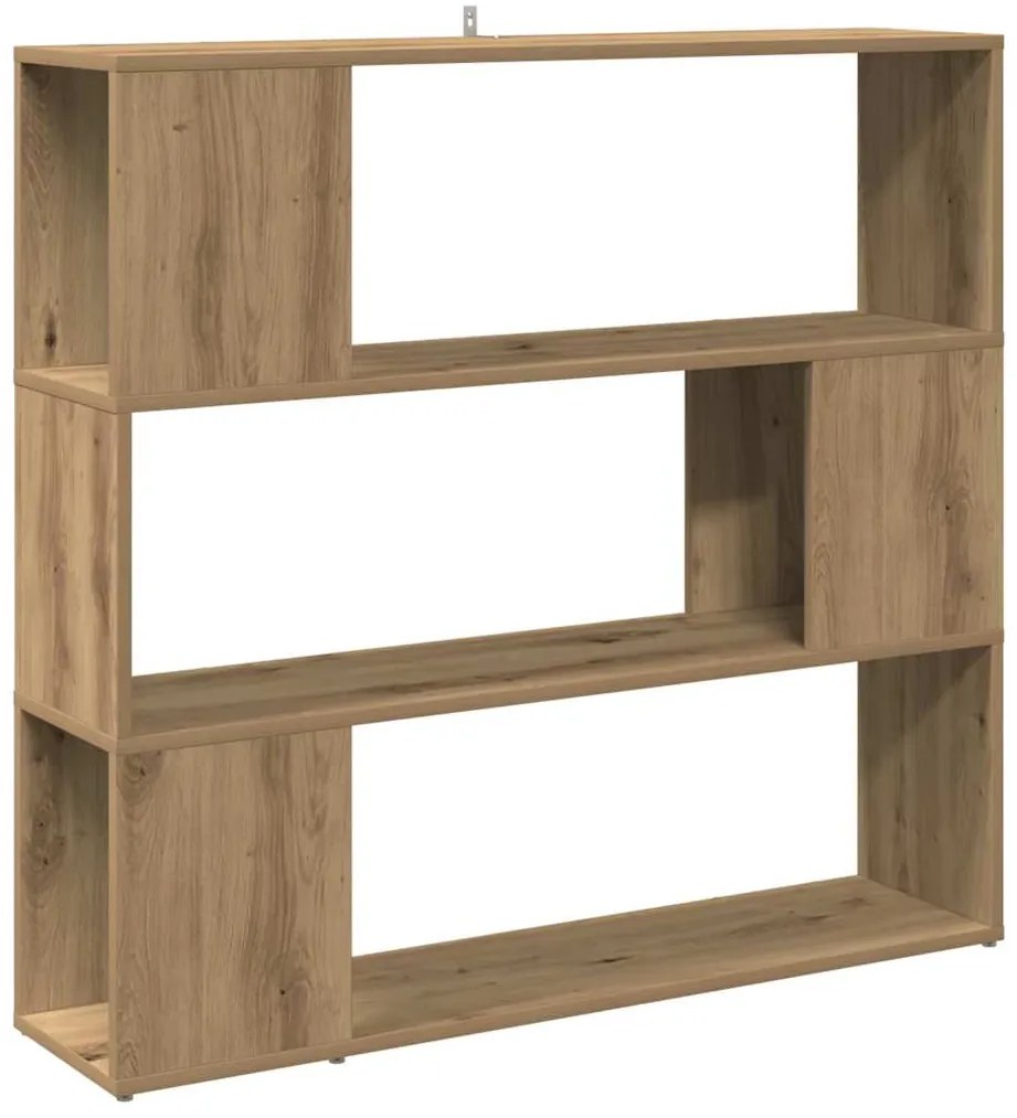 856743 vidaXL Библиотека/разделител за стая, дъб артизан, 100x24x94 см