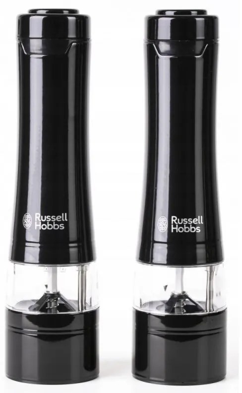 Електрически мелнички за сол и пипер Russell Hobbs Black 28010-56, Керамичен механизъм, LED, Черен