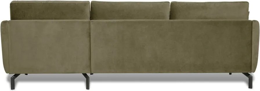 Ъглов диван от зелено кадифе (ляв ъгъл) Magic - Scandic