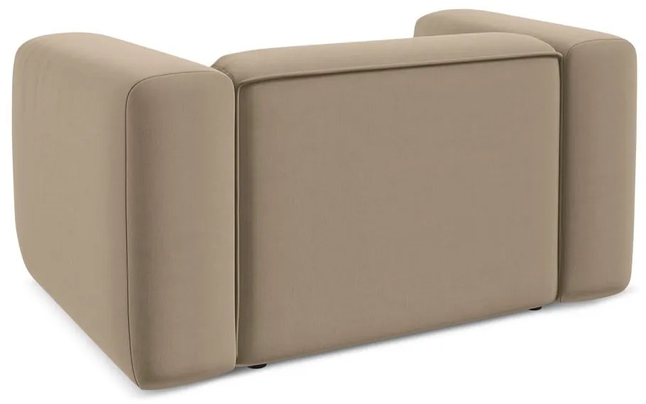 Бежово кадифено кресло Ekahi – Makamii