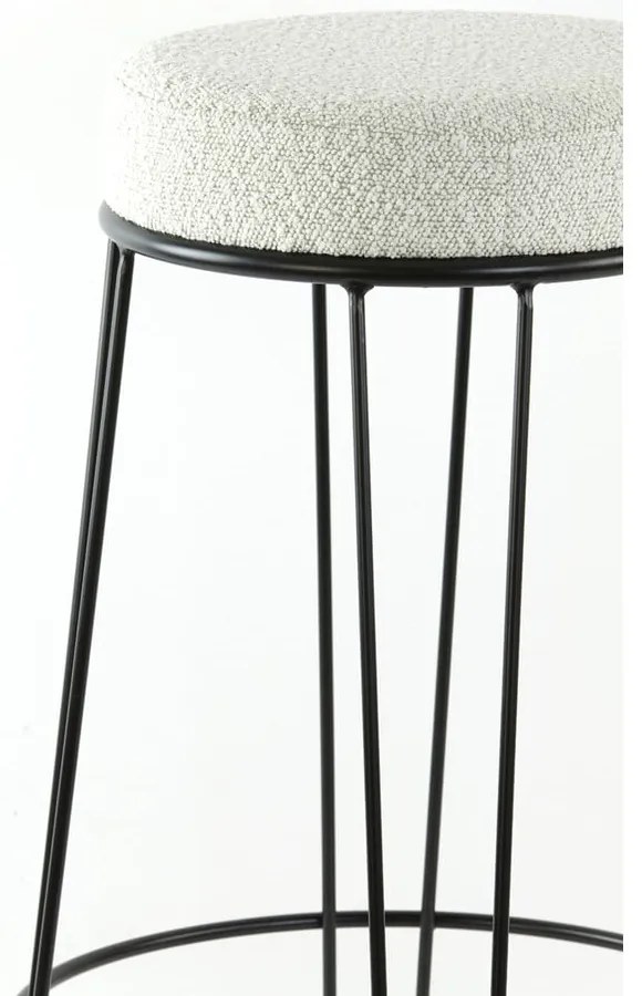 Бял тапициран бар стол (височина на седалката 73 cm) Alice – Light &amp; Living