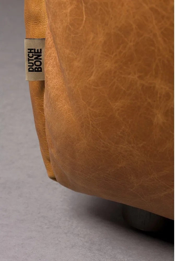 Кожен модулен диван в цвят кафяв коняк 264 cm Hackman – Dutchbone