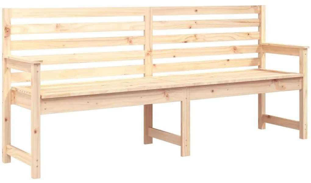 824074 vidaXL Градинска пейка, 203,5x48x91,5 см, борово дърво масив