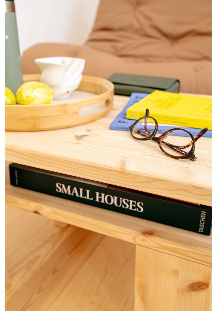 Масичка за кафе от масивен бор в естествен цвят 45x68 cm Japan – Karup Design