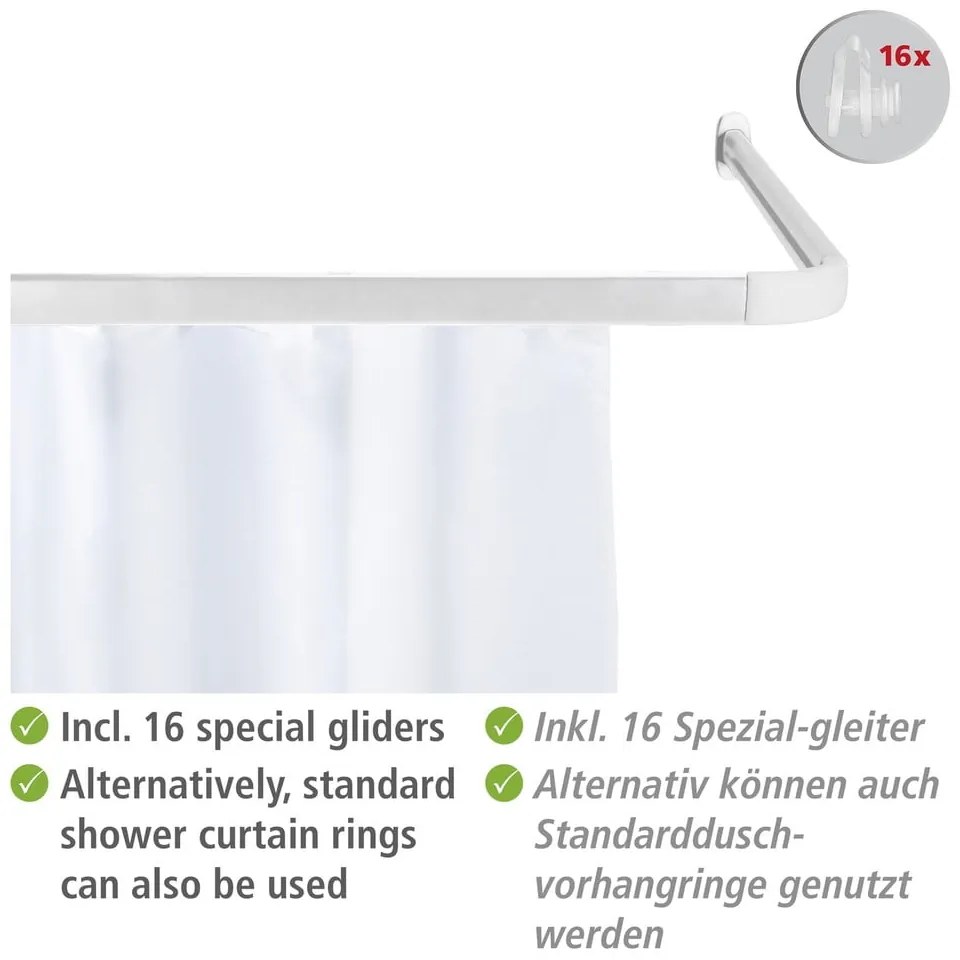 Бял прът за душ завеса Era – Wenko