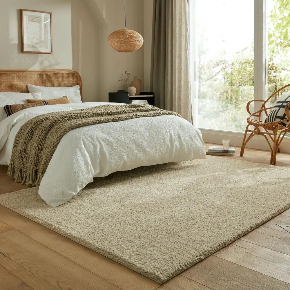 Бежов килим от рециклирани влакна подходящ за пране 80x150 cm Fluffy – Flair Rugs