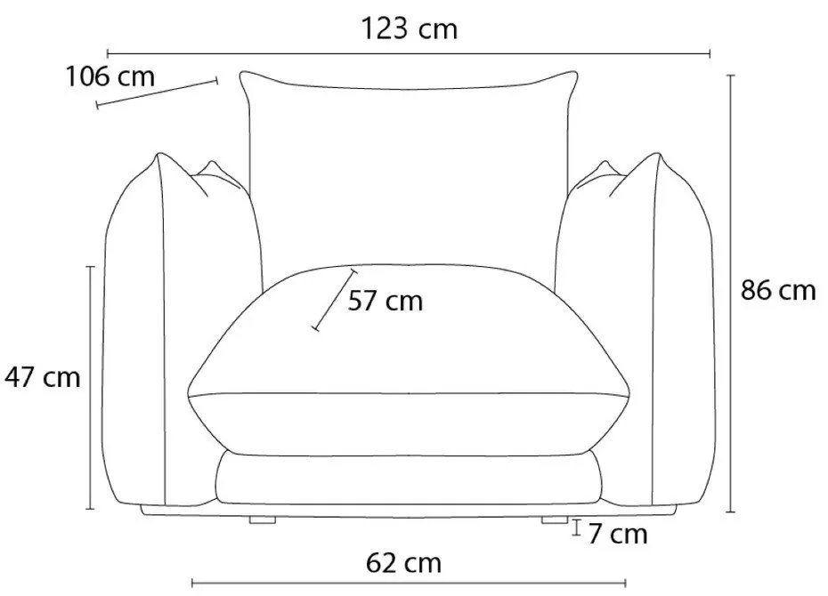 Светлосиво кресло Ernest – Bobochic Paris