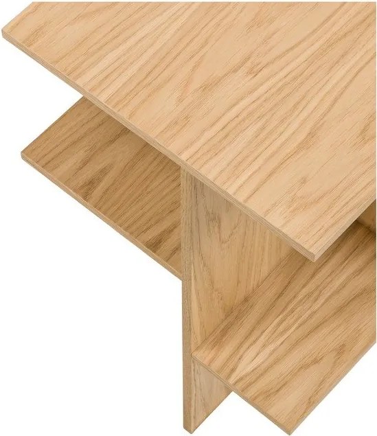 Нощно шкафче от декор от дъб с рафтове в естествен цвят Atik – noo.ma