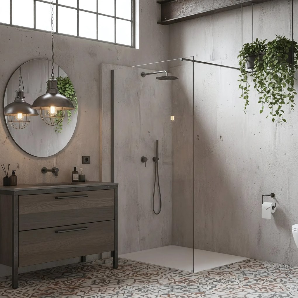 Параван за душ Rea Flexi Transparent / Titan 70