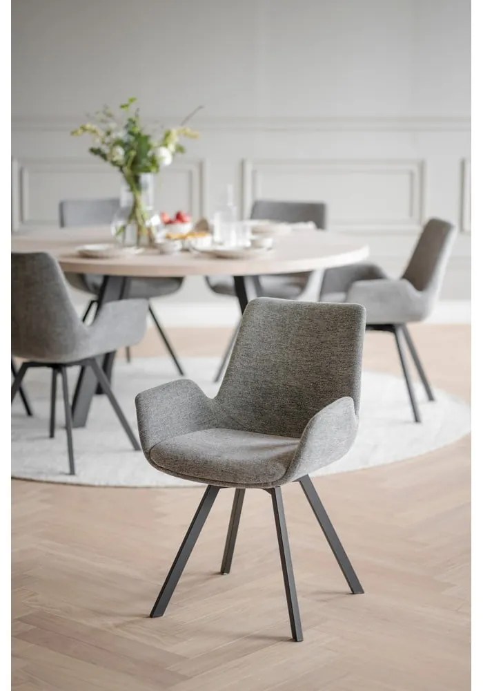 Сиви тапицирани трапезни столове в комплект 2 бр. Norwell – Rowico