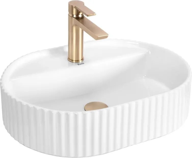 REA-U4003 - Мивка за плот MARCELA 35,5x50 см керамика/бял гланц