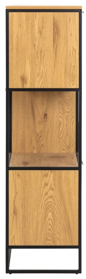 Черна етажерка за книги в дъб 85x141 cm Swindon - Actona